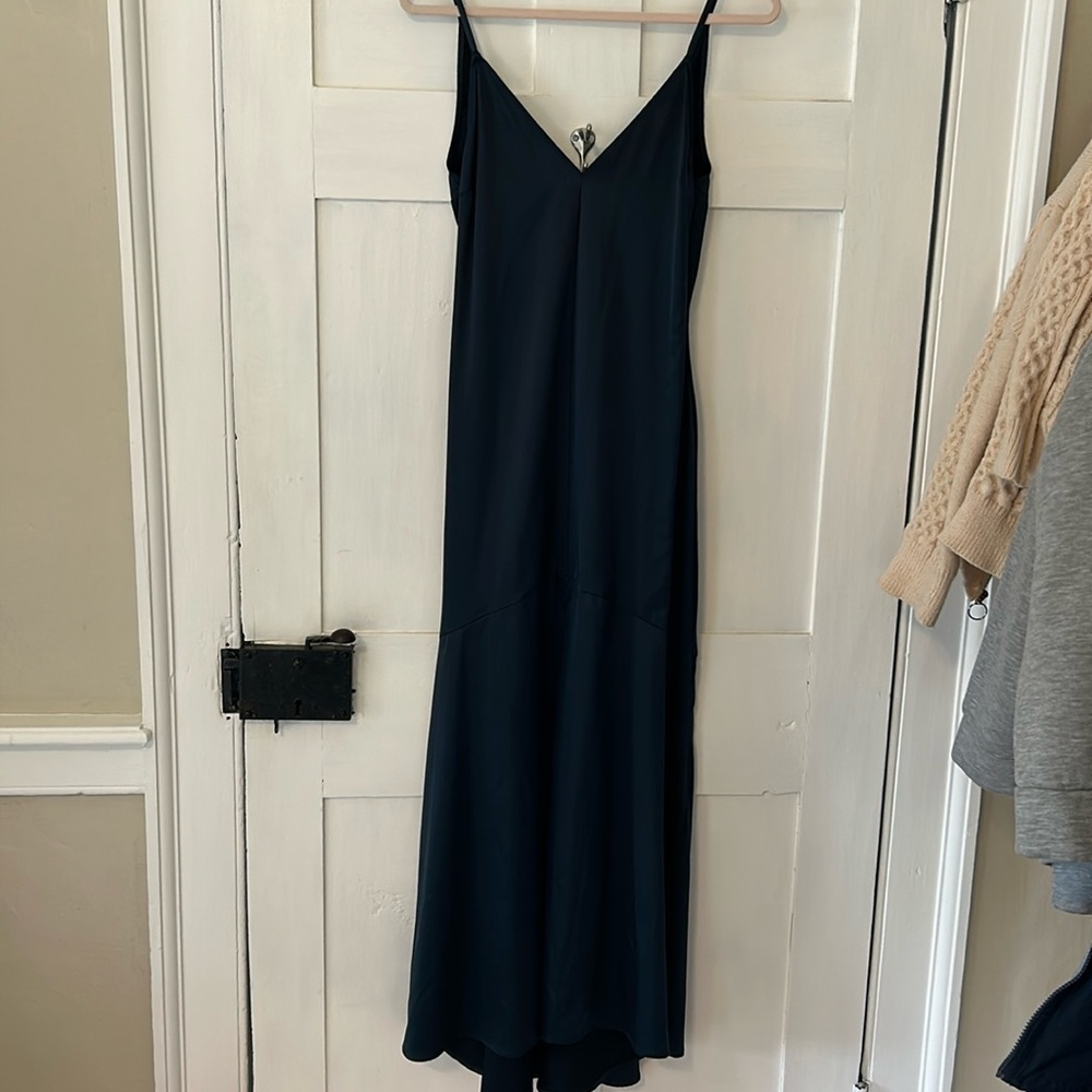 Zara navy maxi slip dress size M